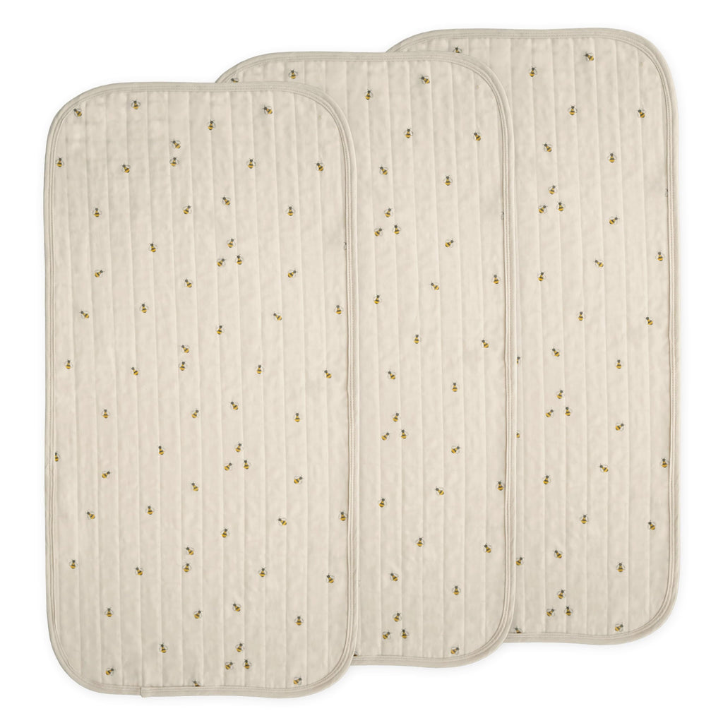 mushie Water Repellent Changing Pad Liners | Cotton (Bees Combo)