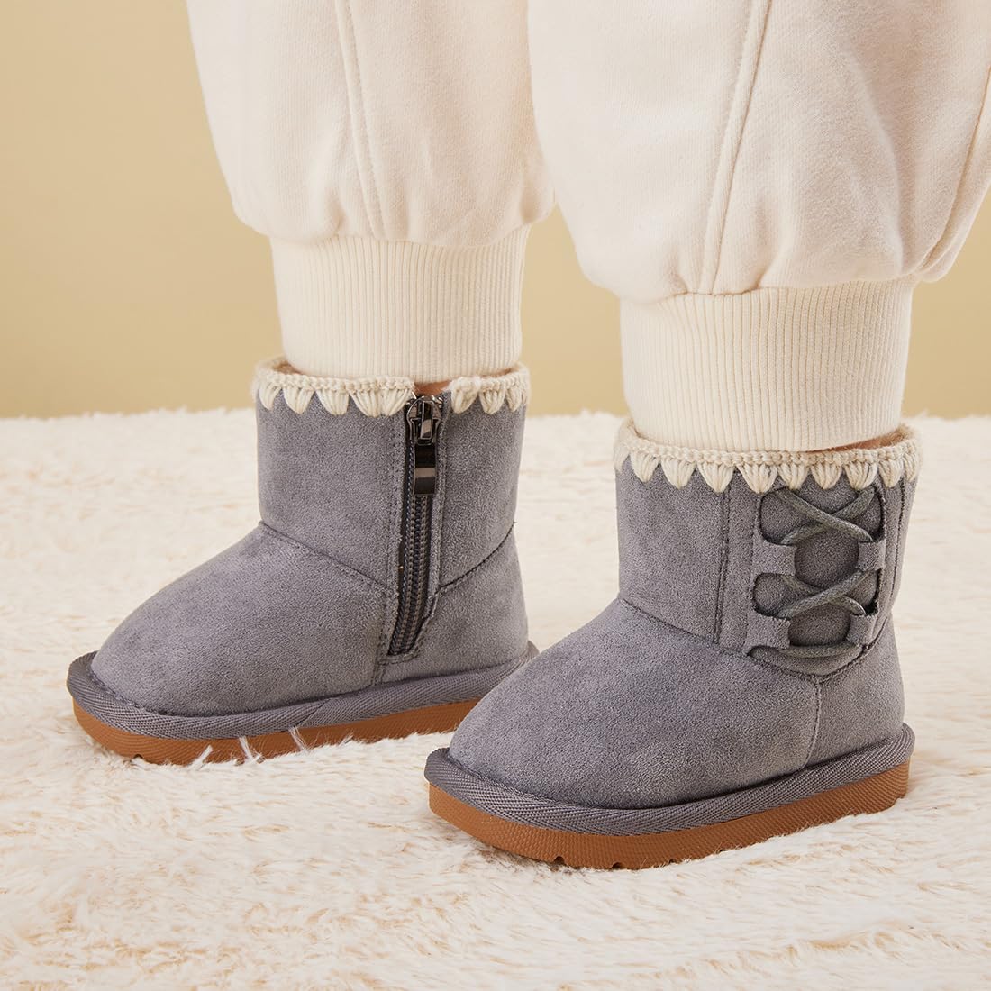 BMCiTYBM Baby Snow Winter Boots Girls Boys Infant Walker Shoes 6-12 Months