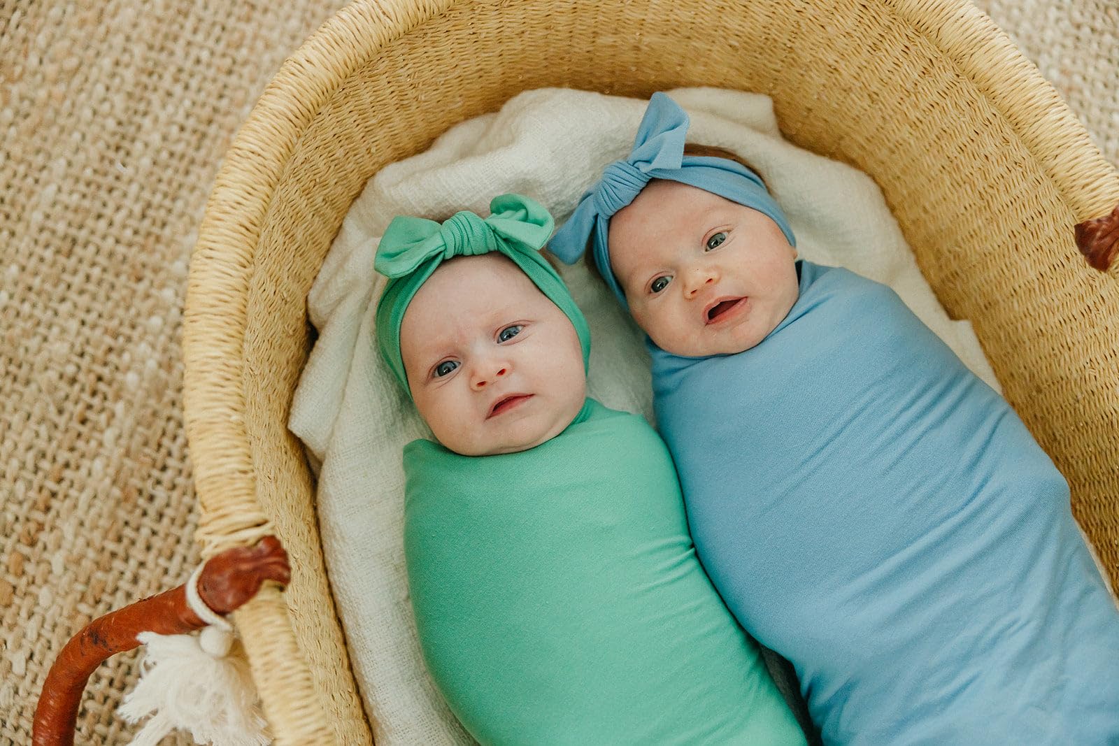 Copper Pearl Swaddle Blankets for Newborns | Soft Stretchy Receiving Blankets for Boys and Girls | Large 46 x 46 Inch Baby Blankets | Lightweight and Breathable Swaddles | Robin