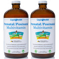 LIQUIDHEALTH Prenatal/Postnatal Multiple Liquid Women's Multivitamin with Real Folate - Pre & Postnatal Vitamins for Before, During, After Pregnancy - Made in USA, Vegan, Sugar-Free, Non-GMO (2 Pack)