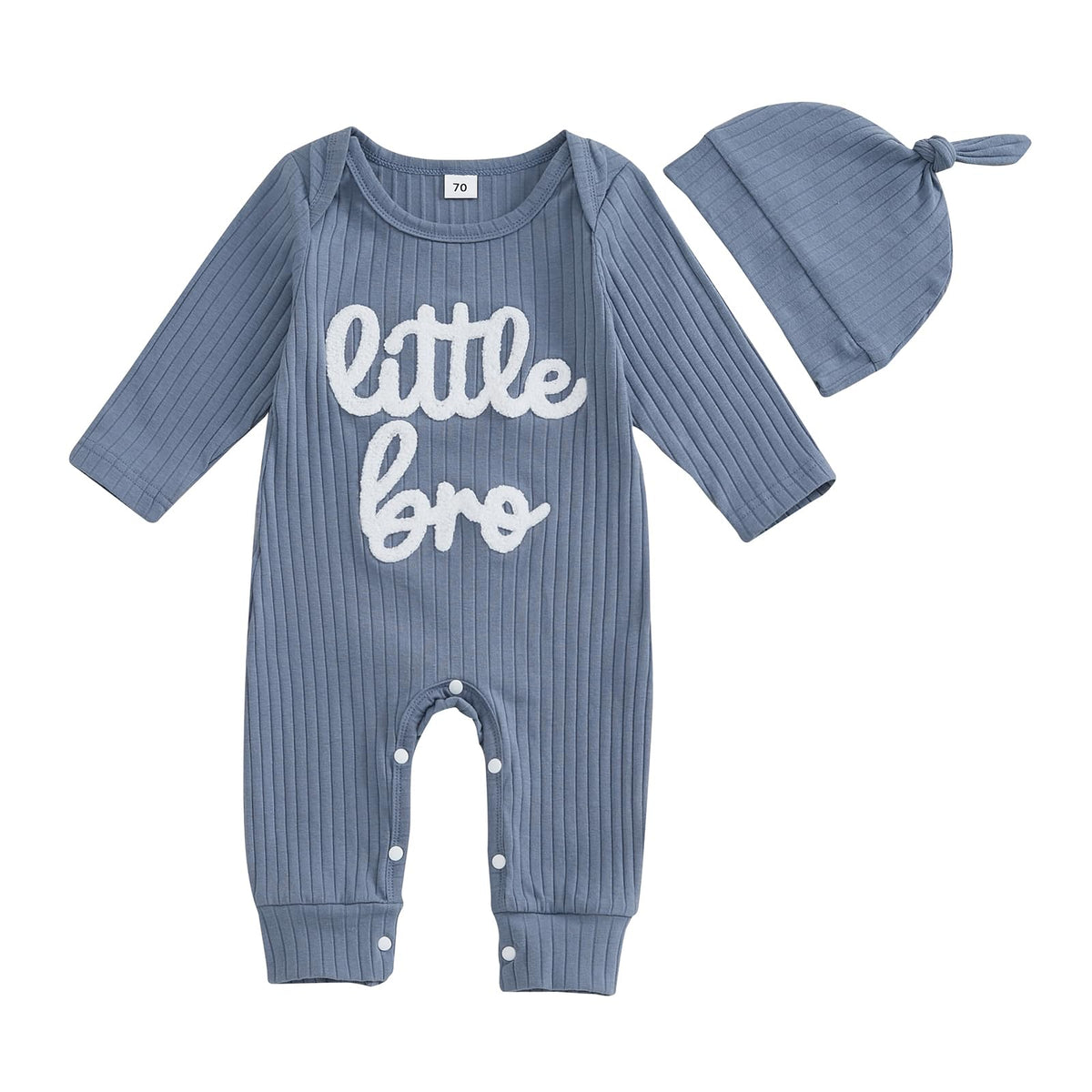 Fernvia Newborn Baby Boy Clothes Letters Print Bodysuit 3 6 9 12 18 Months Long Sleeve Jumpsuit with Hat 2PCS Outfits Set (F Red, 3-6 Months)
