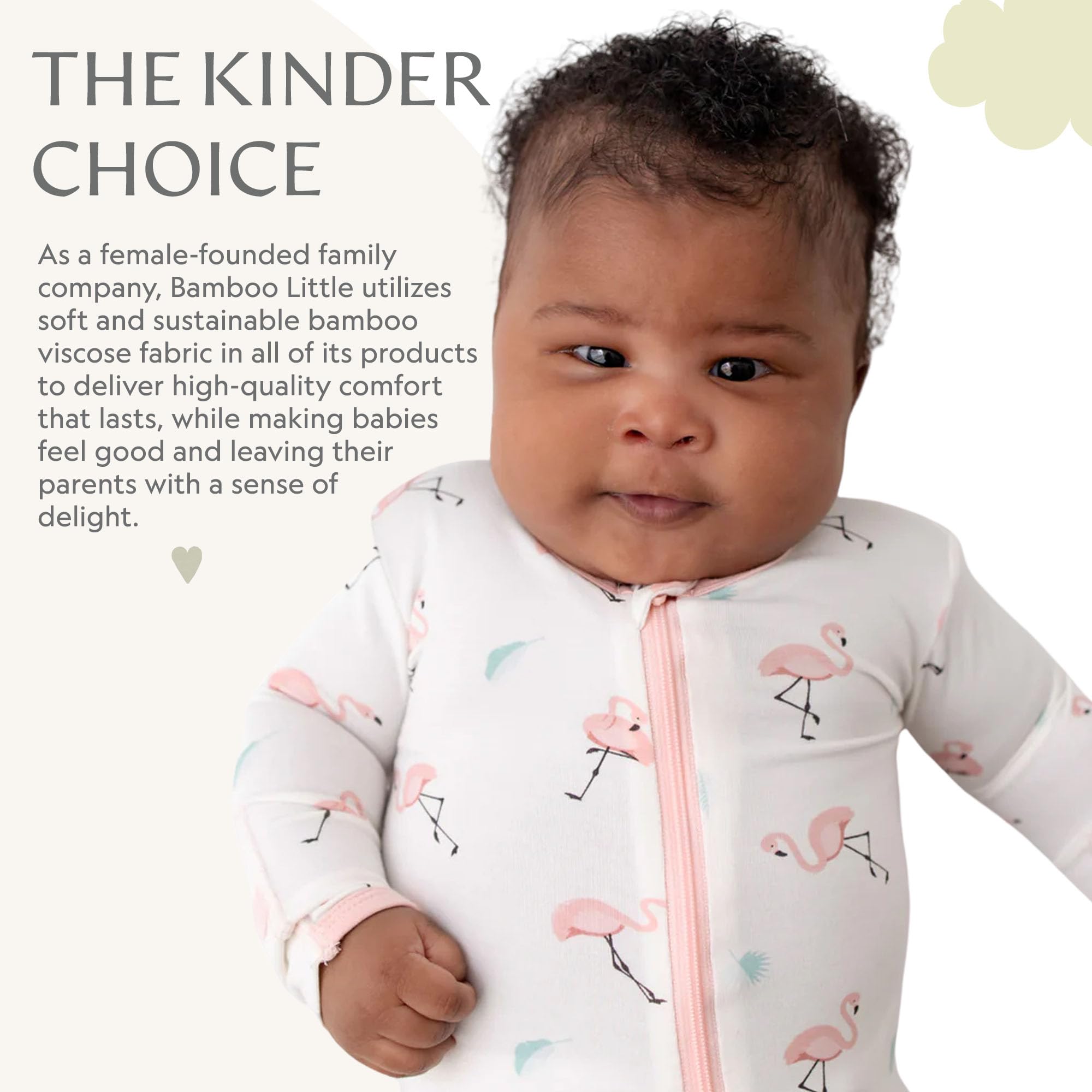 Bamboo Little Soft Baby Footie Pajamas, Baby Clothes, Newborn Sleepers, 95% Viscose and 5% Spandex, Flamingo, 18-24 Months