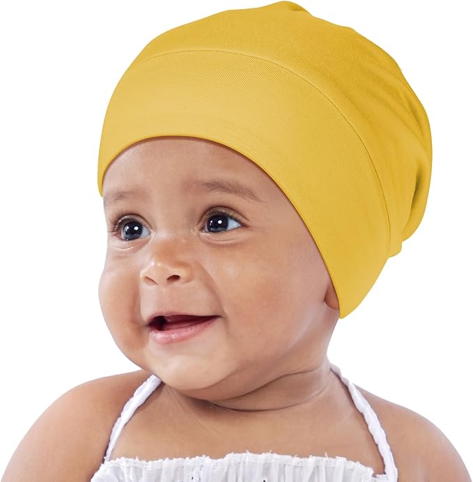 OLESILK Silk Baby Bonnet for 0-6 Months - 100% Mulberry Silk Toddler Hair Bonnet, Adjustable Night Cap for Sleeping
