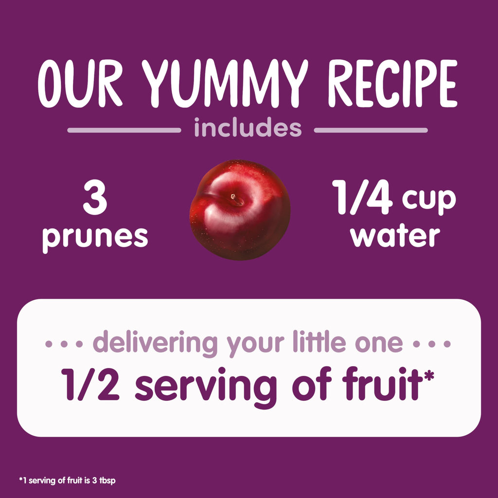 Happy Baby Organics Clearly Crafted Stage 1 Baby Food Pouches, Prunes, 3.5 Ounce Pouch (Pack of 16)