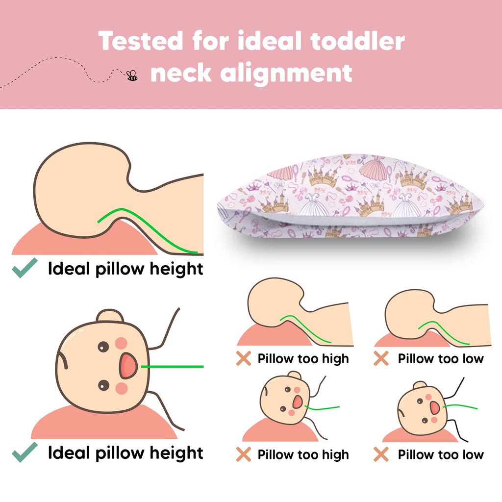 Toddler Pillow with Pillowcase 13x18 My Little Dreamy Pillow(Dear Princess)