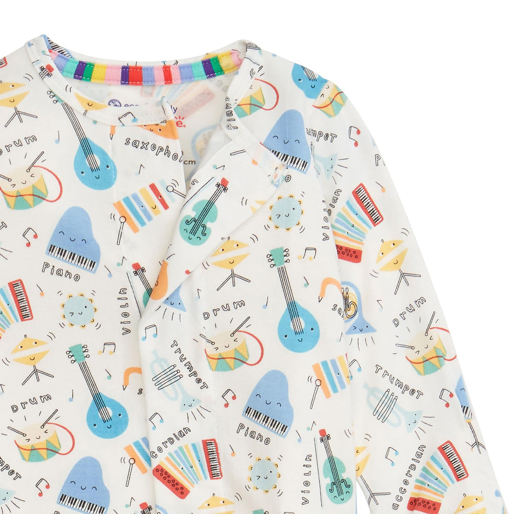 Magnetic Me Girls Modal Magnetic Baby Footie Pajamas | Silky Soft Modal Fabric | Bach & Roll | 18-24 Months