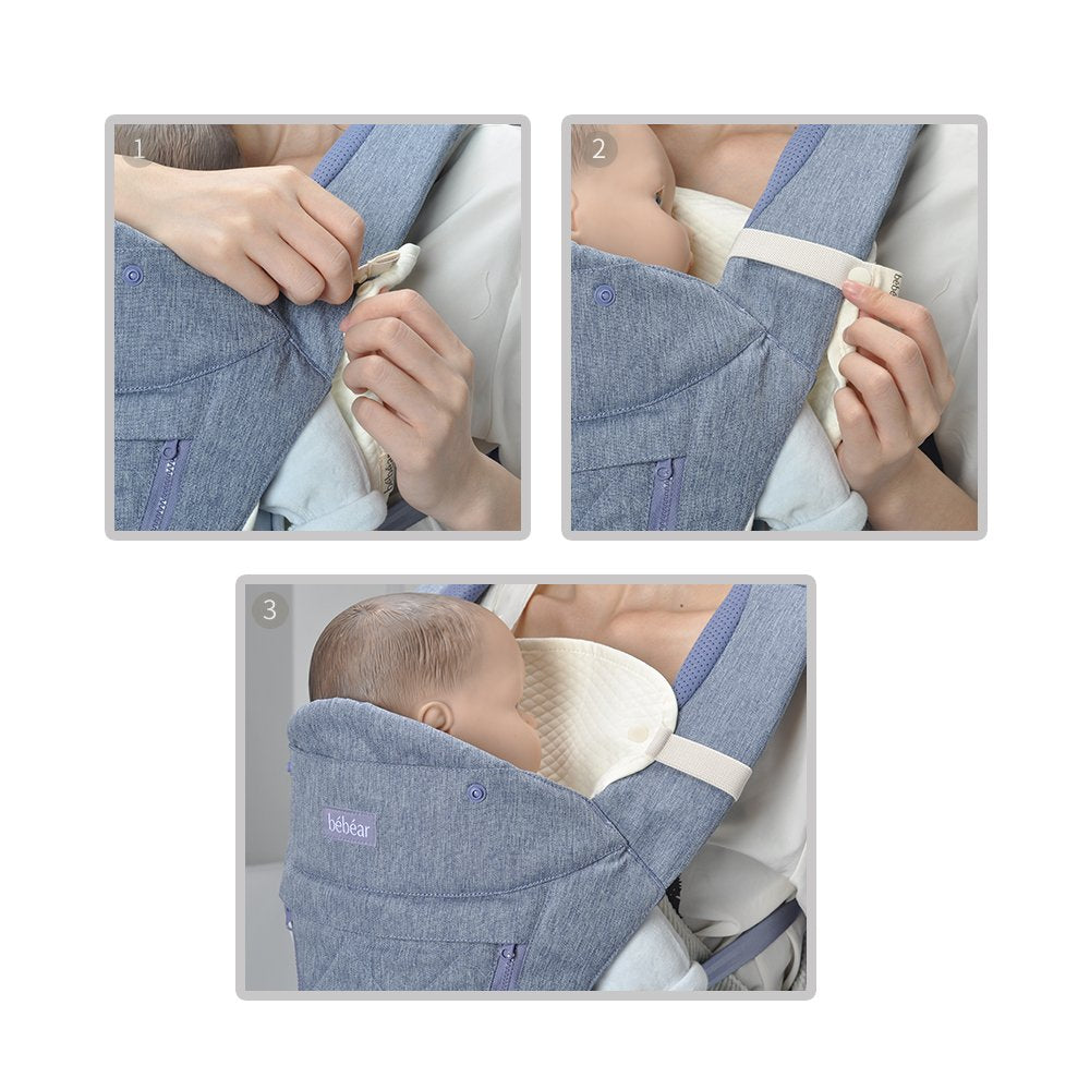 Bebamour Drool and Teething Reversible Cotton Pad For All Carry Positions Baby Carrier White Drool Bib For Boys & Girls(Flower)