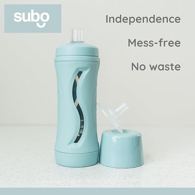 Subo Baby Food Bottle | No Mess Squeeze-Free Toddler Feeder | Feeding Bottle to Replace Resuable Pouches | (Duck Egg Blue)