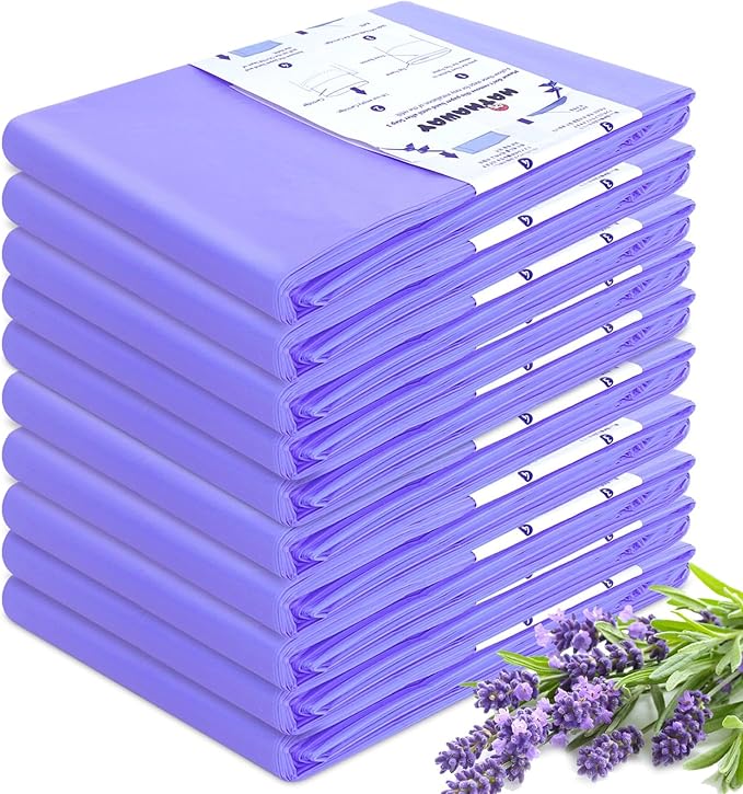 Diaper Pail Refill Bags Compatible With Dekor Classic Diaper Pail, Extra 30% Length, Lavender Scent, 10 Pack