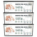 Diaper Pail Refill Bags - Compatible with Genie Easy Roll Signature & Platinum Pails | Each 30 Bags Holds Up to 1410 Newborn Diapers | 7-Layer OdorLock Technology | 3 Pack(90 Bags)