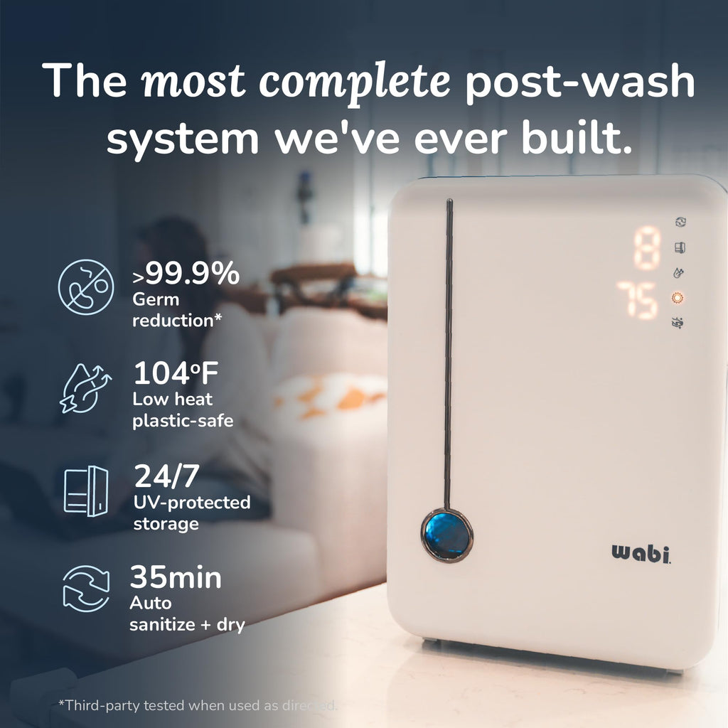 Wabi UVC LED Sanitizer & Dryer Ultra (White + Gunmetal Trim)