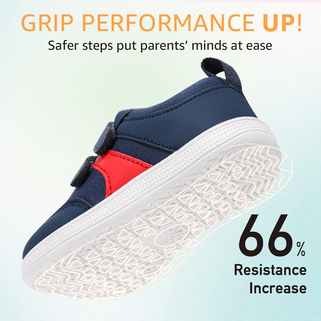 STQ KIDS Toddler Wide Toe Box Shoes Boys Barefoot Shoe Navy White Size 7