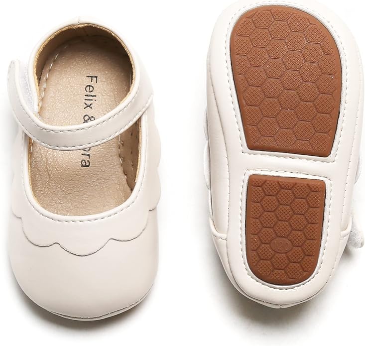Soft Sole Leather Gold Baby Shoes - Infant Baby Walking Shoes Moccasinss Rubber Sole Crib Shoes(Gold,18-24 Months Infant) — 9-12 Months Wide Infant