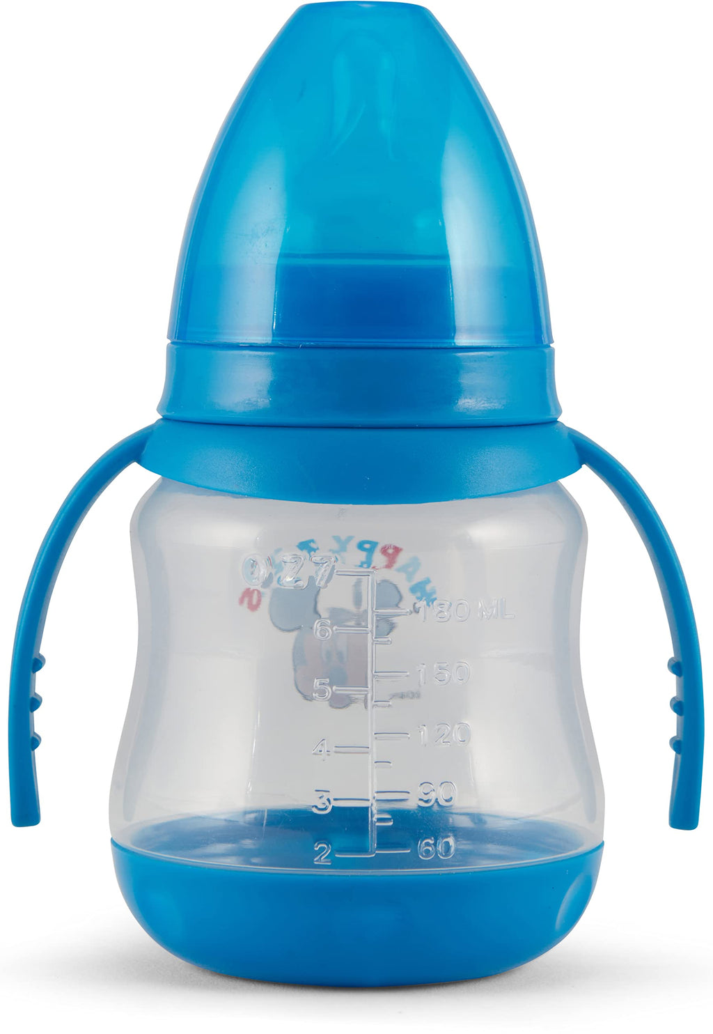 Disney 2 Pack 7 Ounce Baby Bottles with Character Prints and Colored Covers with Double Handle - BPA Free and Easy to Clean