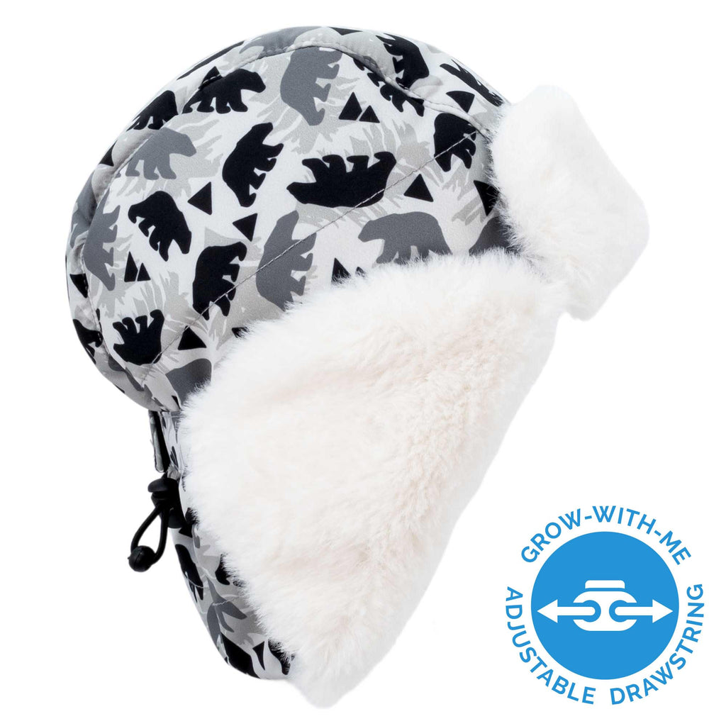 JAN & JUL Toasty-Dry Trapper Hat for Baby and Kids (Bear, S)