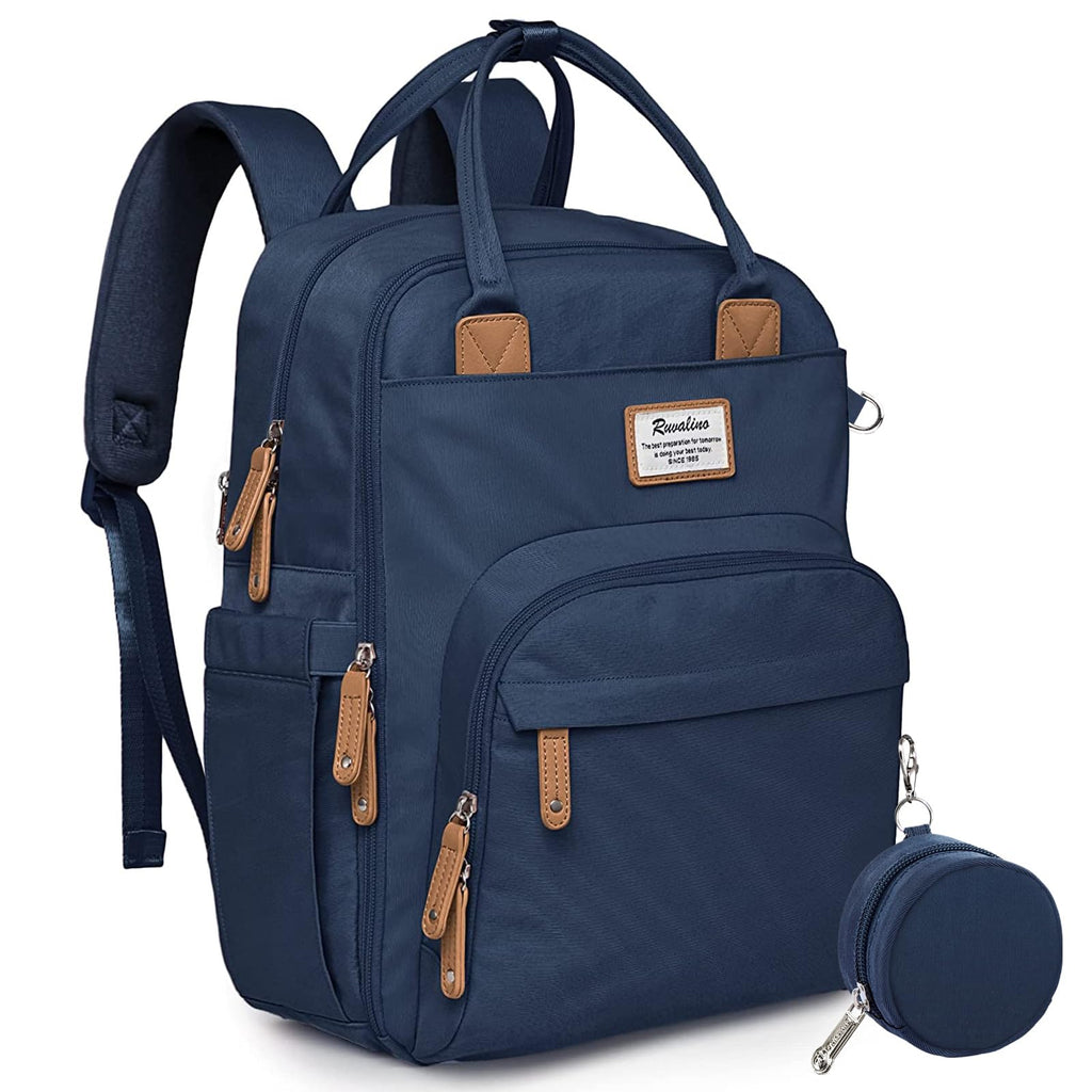 RUVALINO Baby Diaper Bag Backpack with Changing Pad, Peacock Blue