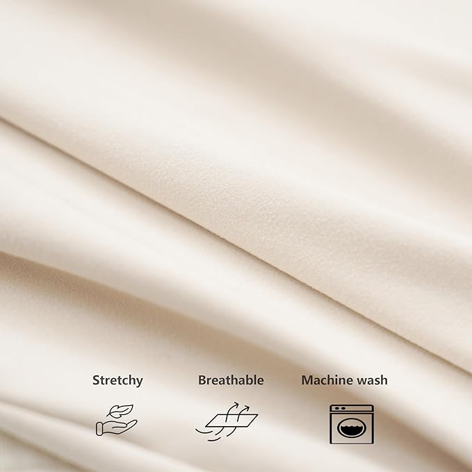 Konssy 2 Pack Nursing Pillow Covers, Stretchy and Soft Nursing Cover for Breastfeeding Pillows, Pillow Slipcover for Baby Girls Boys Newborn (Beige,Pink), Standard