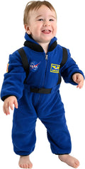 Astronaut Fleece Bodysuit - Baby & Toddler Kids Fleece Bunting with Full Zipper – Hooded One Piece NASA Jumpsuit