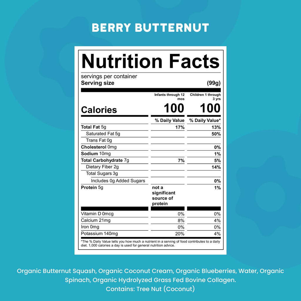 Serenity Kids Berry Butternut Baby Food Pouch, 5g Protein, 3.5 Oz, 6 Pack