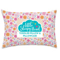 Toddler Bed Pillow with Cotton Pillow Case – 13x18 Kids Pillows for Sleeping, School, Travel & Daycare – Hypoallergenic Toddler Pillow 2 Year Old to 5 with Envelope Pillowcase (Whimsy Garden)