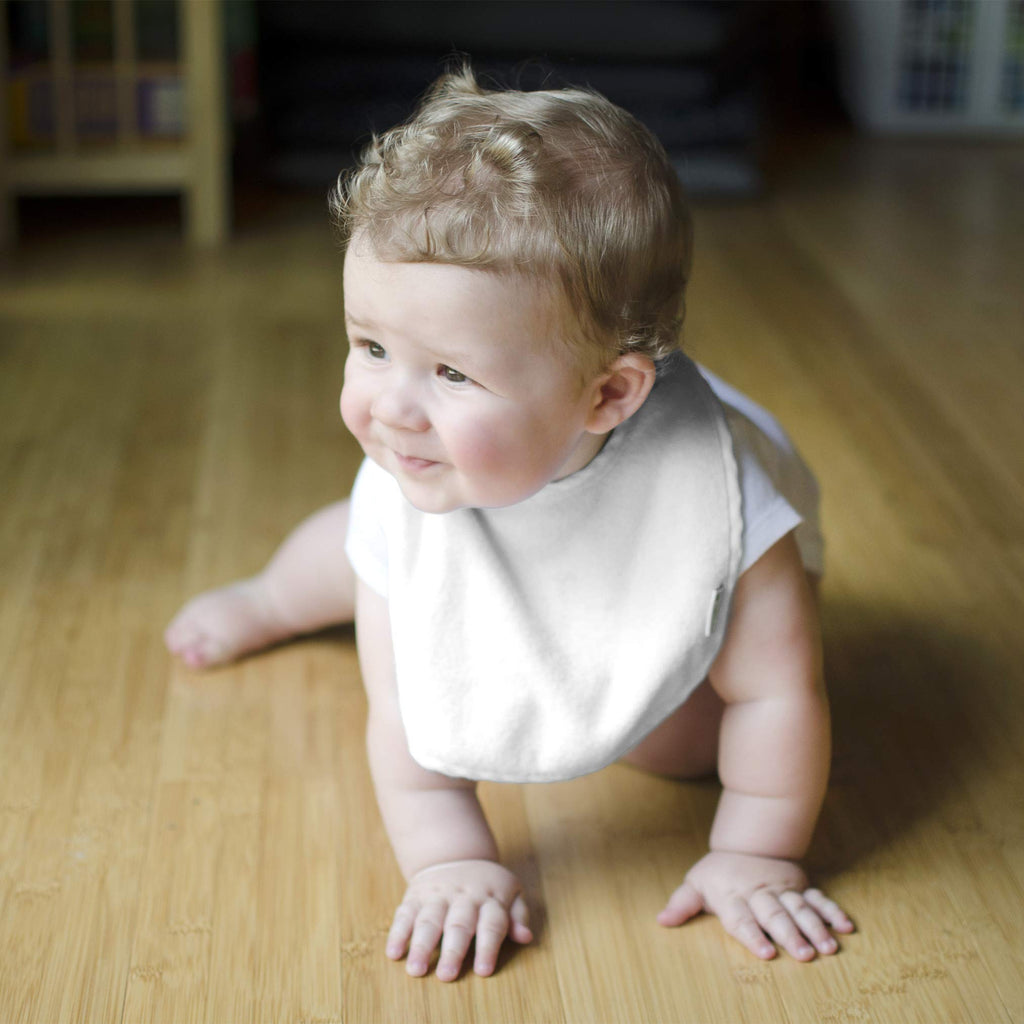 Green Sprouts Stay-Dry Waterproof Baby Bibs, 10-Pack - Rose