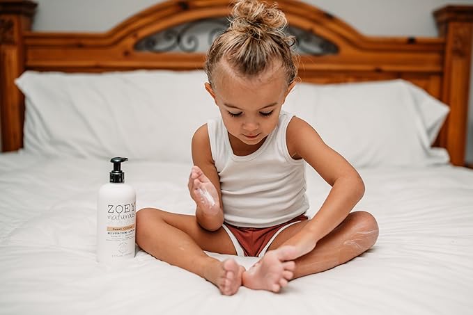 Zoey Naturals Sweet Citrus Baby Lotion - Enriched with Shea, Apricot Oil, Aloe & Avocado - Soothes & Moisturizes with Orange & Pomegranate - Gentle for Eczema Skin, Made in USA