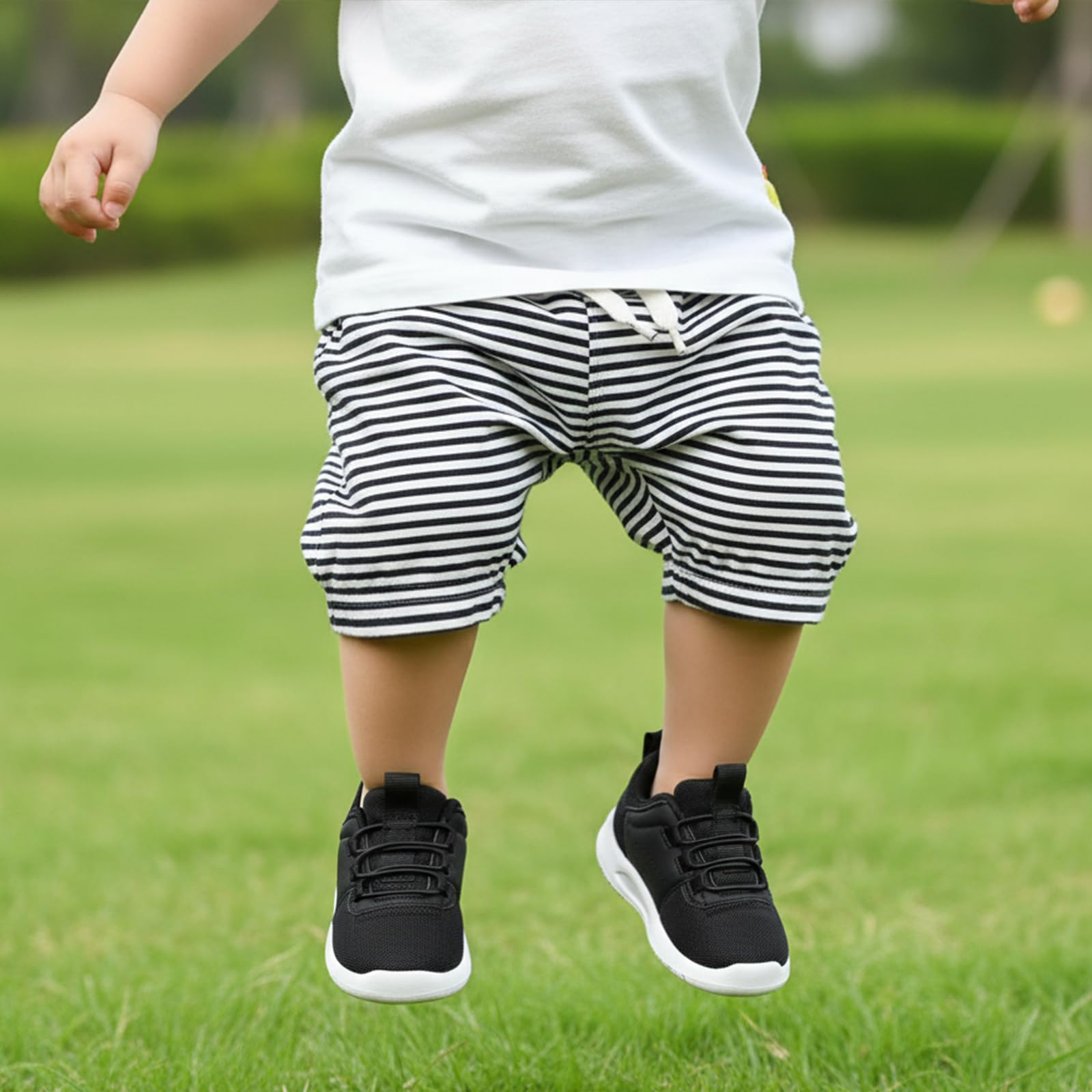 MOREND Toddler Shoes Baby First Walking Shoe Infant Non-Slip Breathable Sneakers Boys & Girls Tennis Shoes Black