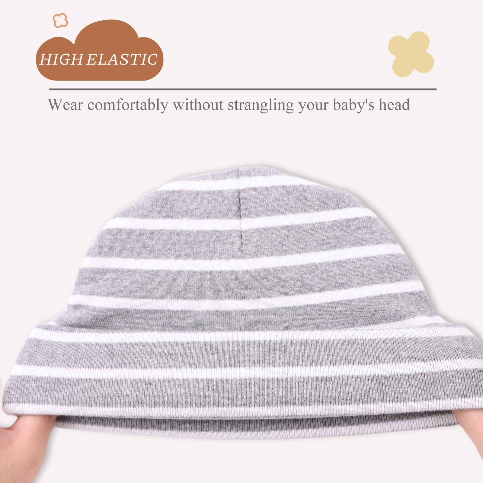 Bamery Cotton Baby Girl Hat Preemie Boys Beanie Newborn Hospital Hats Winter Infant Hats for Girls (6PACK-A, 6-12 Months)