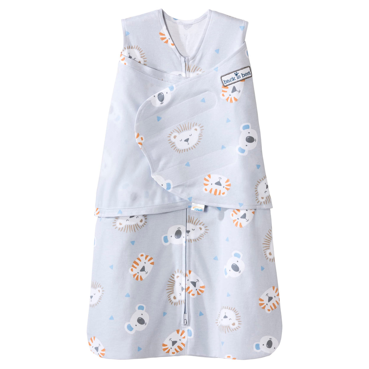 HALO 100% Cotton Sleepsack Swaddle, 3-Way Adjustable Wearable Blanket, TOG 1.5, Space, Small, 3-6 Months