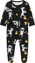 O2 BABY Baby Boys Girls Organic Cotton Zip-Front Sleeper Pajamas, Footed Sleep 'n Play