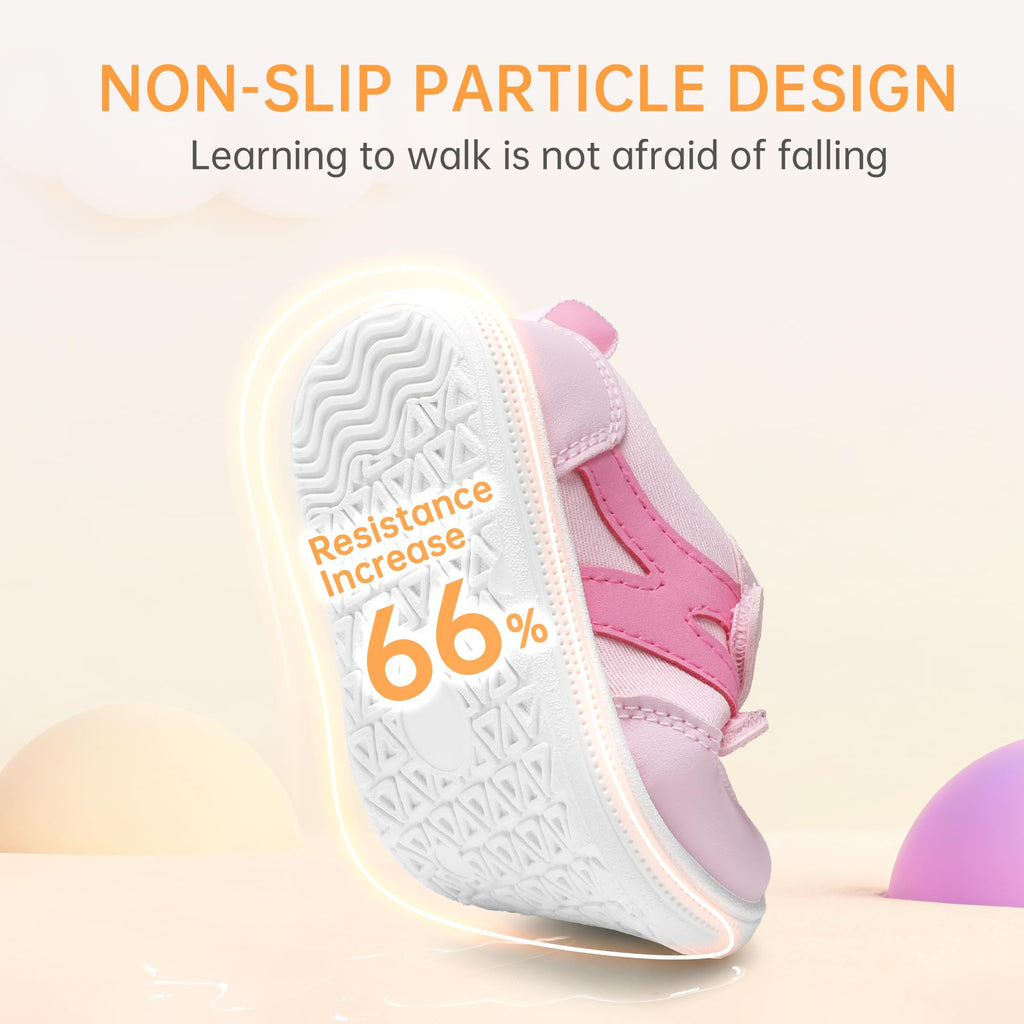 STQ KIDS Comfort Barefoot Toddler Shoes Girl Fashion Sneakers Pink 6