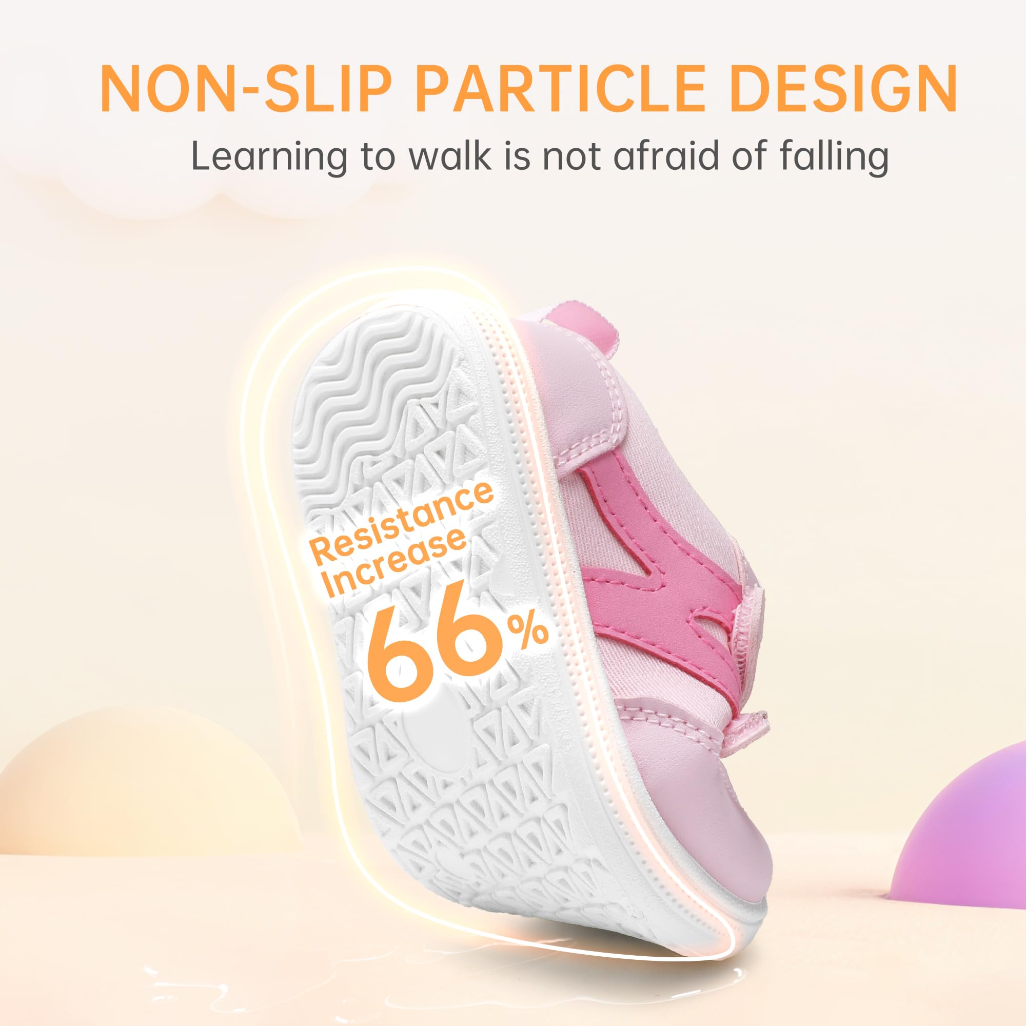 STQ KIDS Comfort Barefoot Toddler Shoes Girl Fashion Sneakers Pink 6