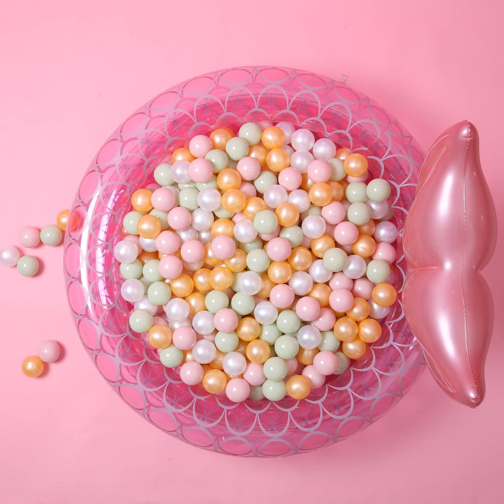 GOGOSO Ball Pits Balls Toddlers 50 100 200 500 Plastics Shape Ball Non-Phthalate Non-BPA Non-Toxic 2.2-Inch Crush Proof Play Balls,Daisy Colors, 500 Balls