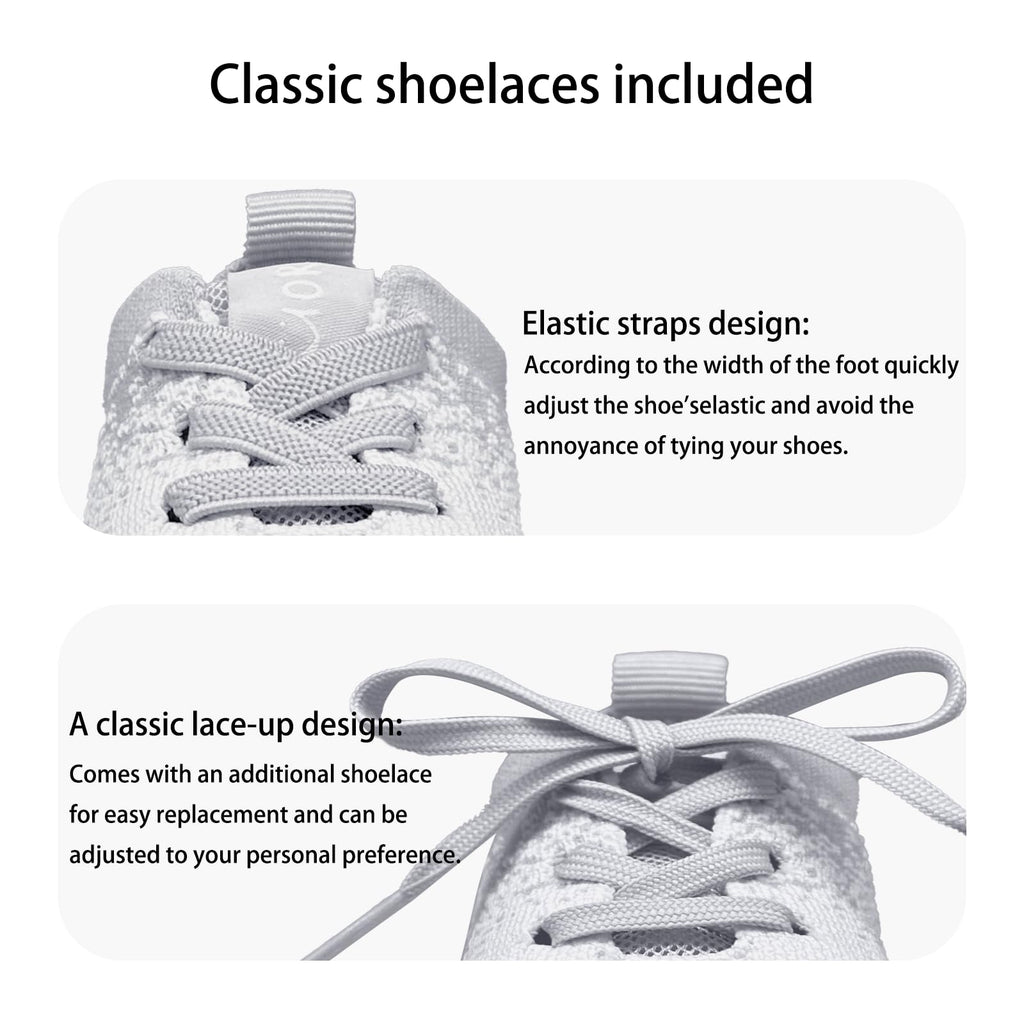 MORENDL Toddler Sneakers Baby Non-Slip Lightweight Breathable Barefoot Shoes Infant Tennis Walking Shoes White Grey Mesh 15-18 Months