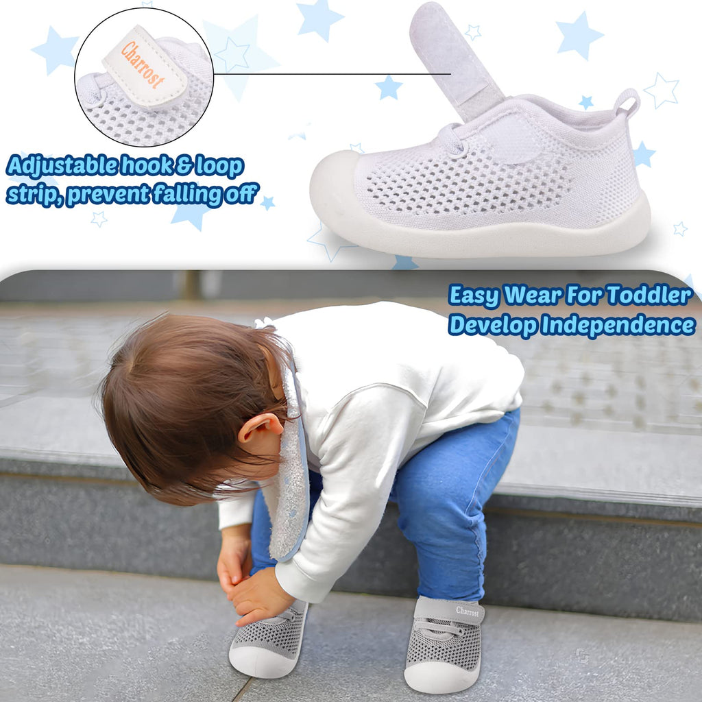 Baby Walking Shoes Size 5 Toddler Boy Girl Shoes Non Slip Soft Sole Breathable Lightweight Mesh Slip On Running Sneakers for 18 24 Months Tennis Outdoor(Pink 16-5)