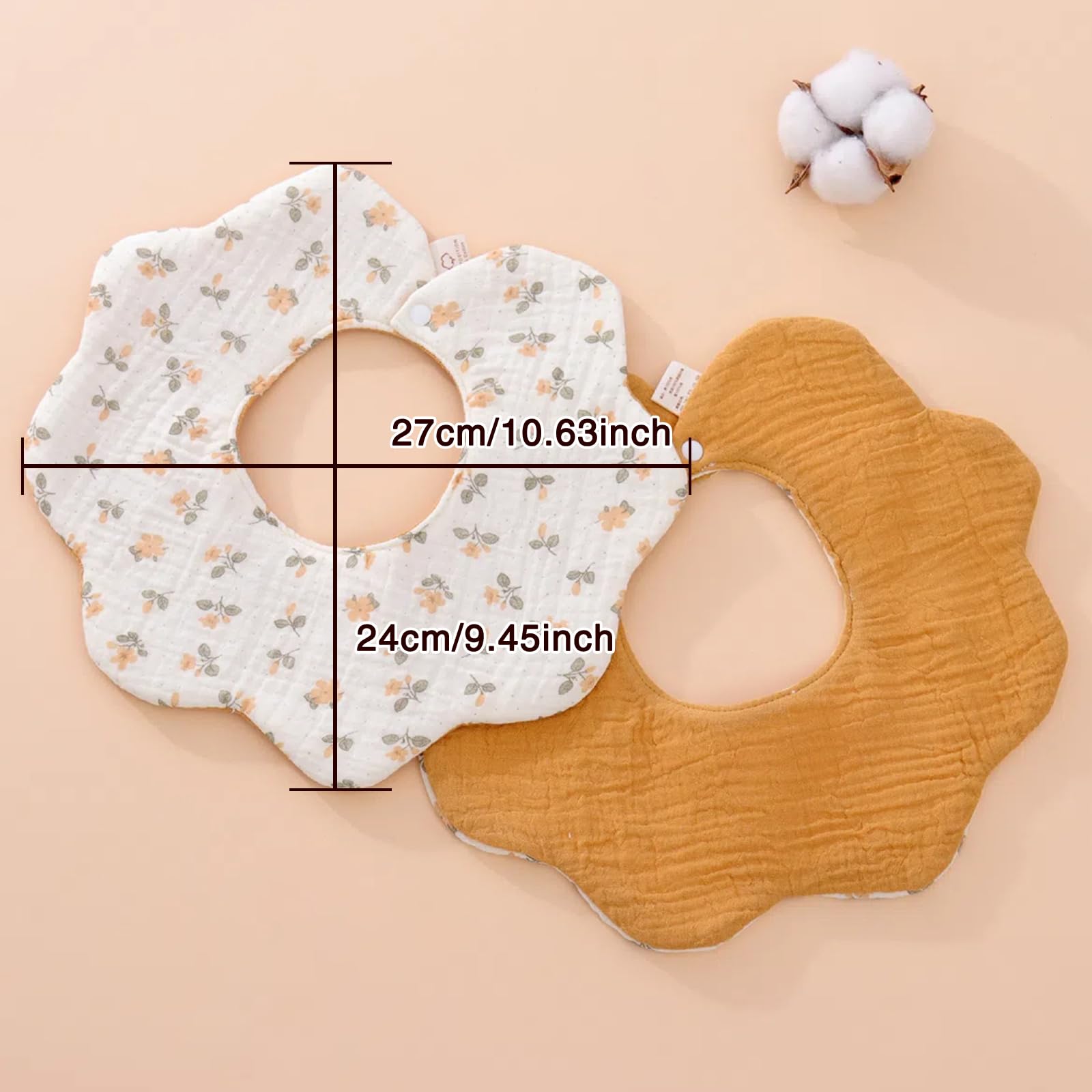 Baby Bibs Muslin Cotton Drool Teething Drooling Bibs for Baby Girl Boy