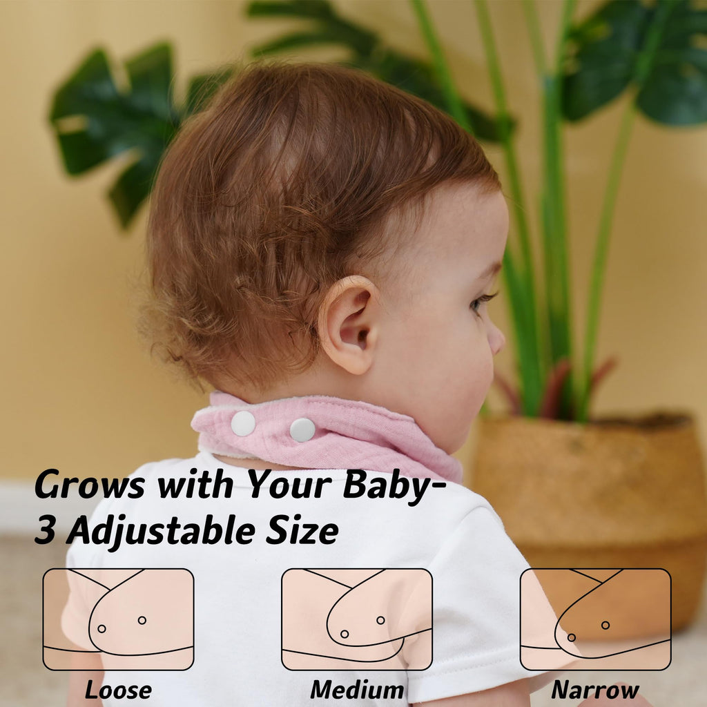 Kewlife gift Muslin Baby Bibs 6-Pack Baby Drool Bandana Bibs for Baby Girls Boys Infant Newborn Toddler Drooling and Teething