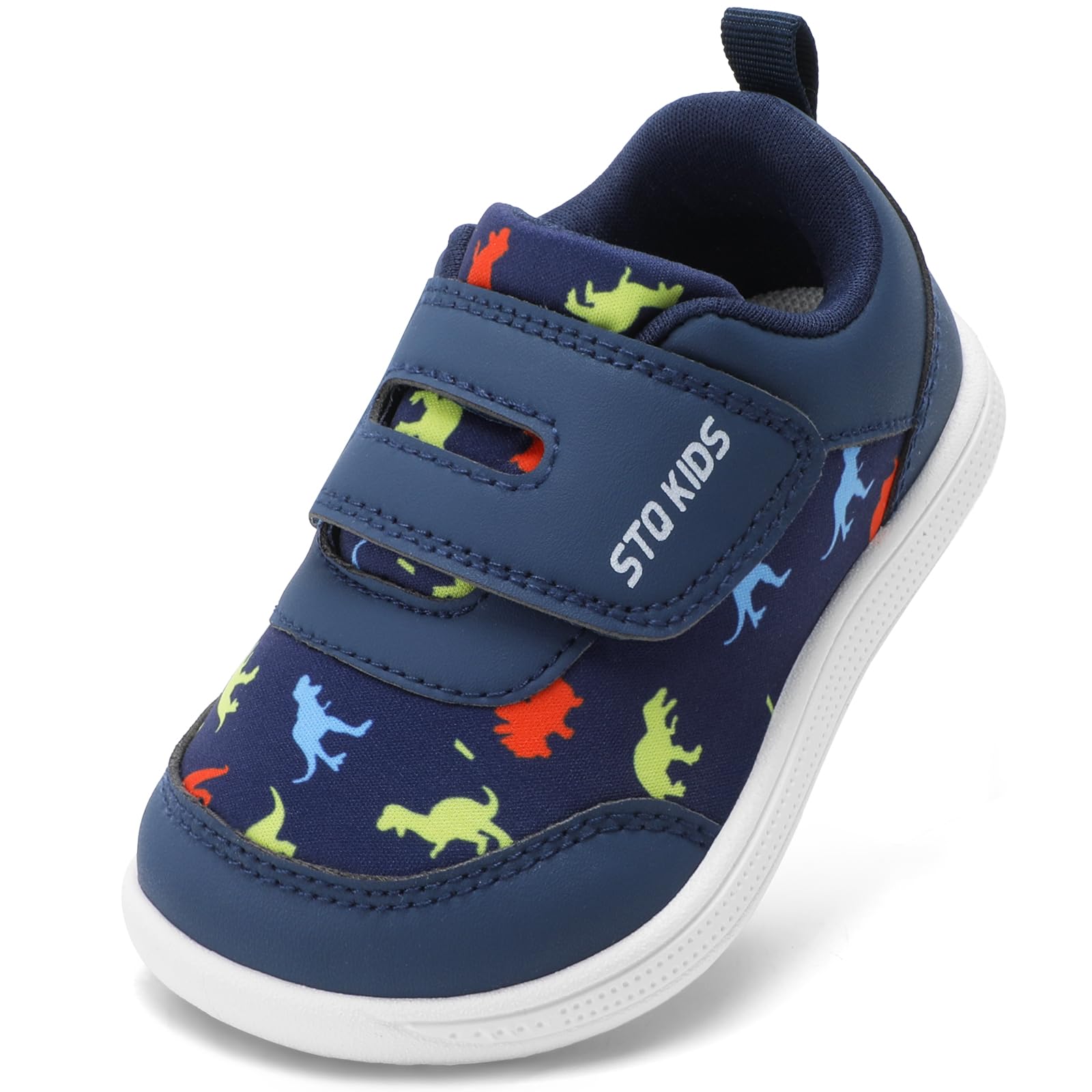 Toddler Shoes Boys Wide Toe Box Barefoot Baby Walking Sneakers Navy Size 8