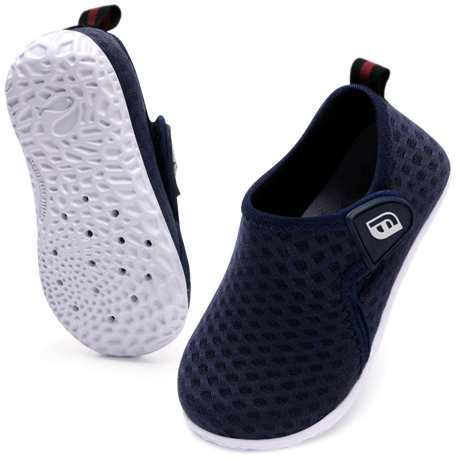 JOINFREE Water Shoes for Kids Boy Girl Water Sneakers Quick Dry Sports Aqua Athletic Sneakers Blue 6-12 Months Infant