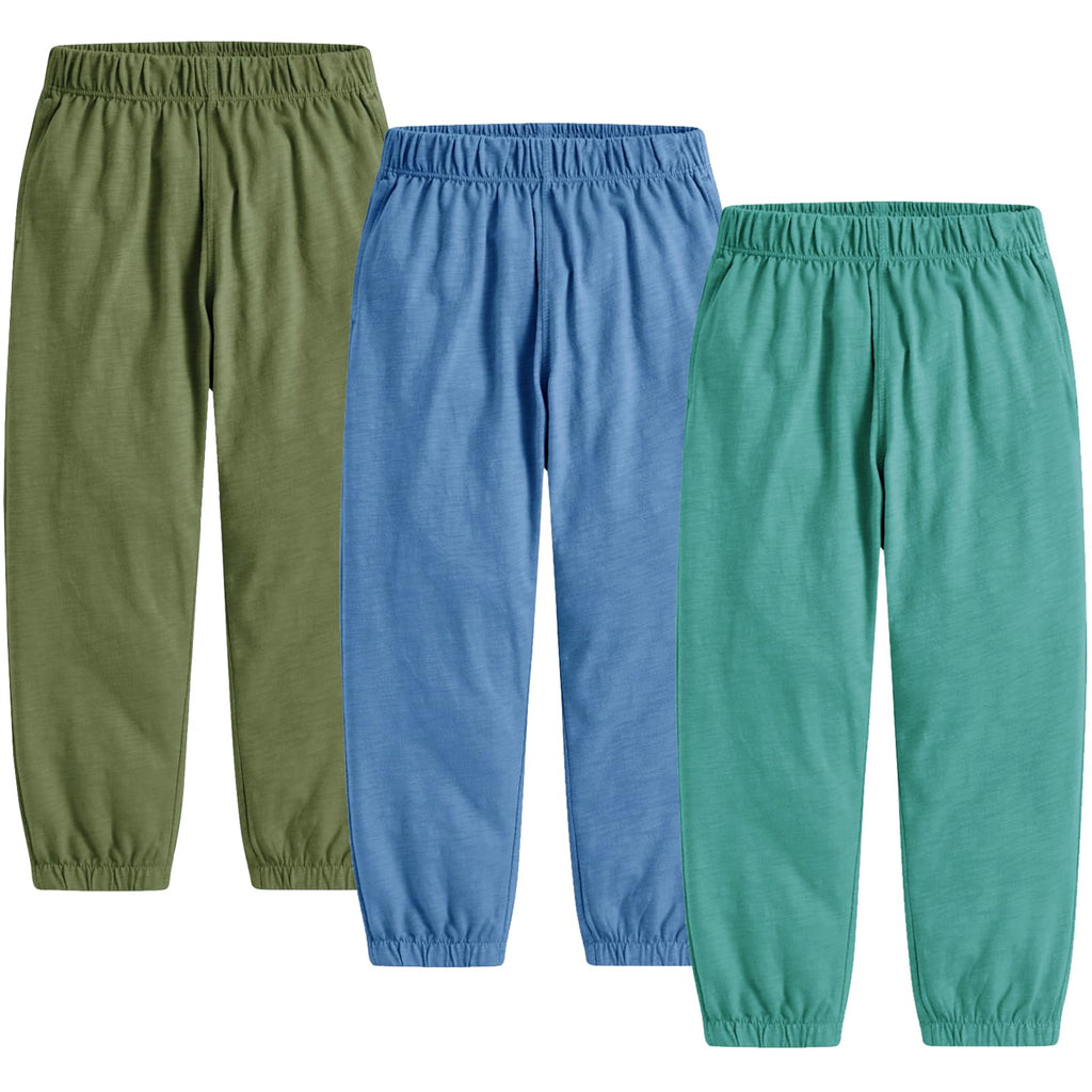 WATOCHE Toddler Boy Cotton Pants 3 Pack Long Bloomers