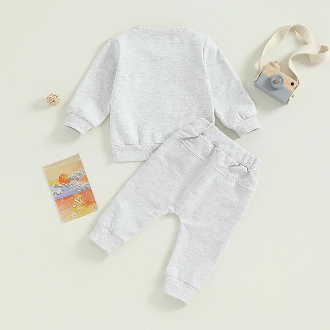 Tiaham Baby Boy Clothes Girl Outfits Fashion Sweatshirt Sweat Pant Kids Toddler Tops Pant Sets