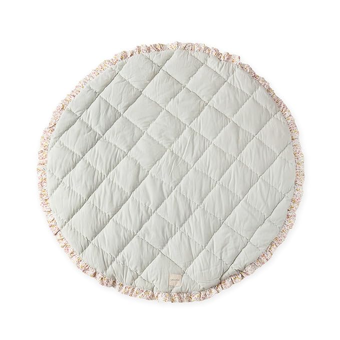 Pehr Baby Play Mat, Floret | Ultra-Soft Quilted 100% Cotton Exterior with Plush Polyester Fiberfill | for Tummy & Playtime | 40” Diameter