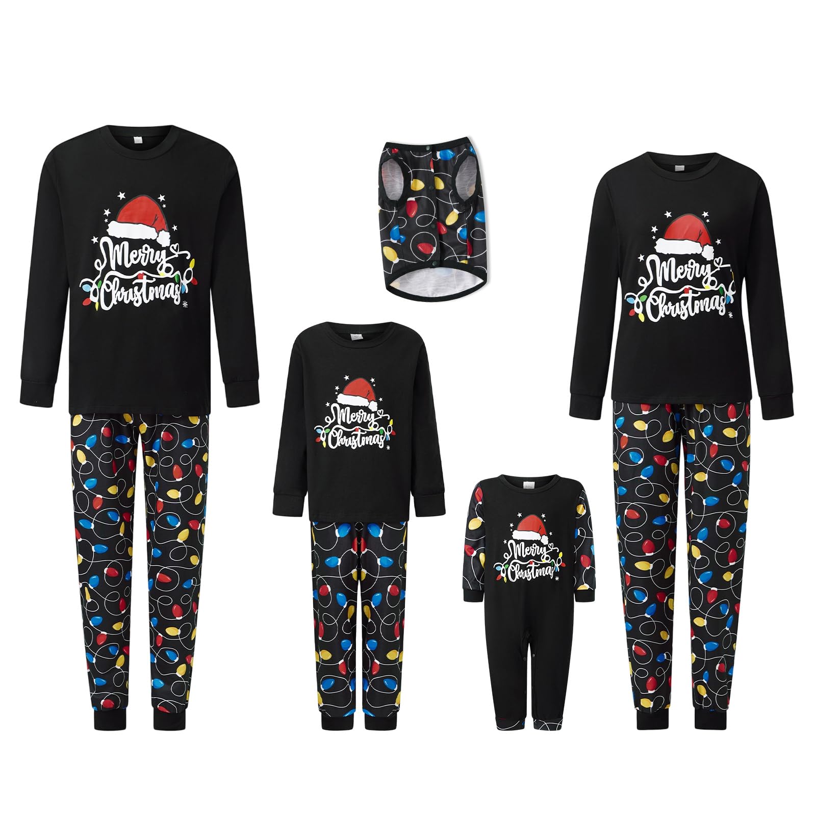 Awoscut Family Christmas Pajamas Matching Pajamas for Family, Xmas PJs Sets Holiday Sleepwear (on-23, Baby, 9 Months)