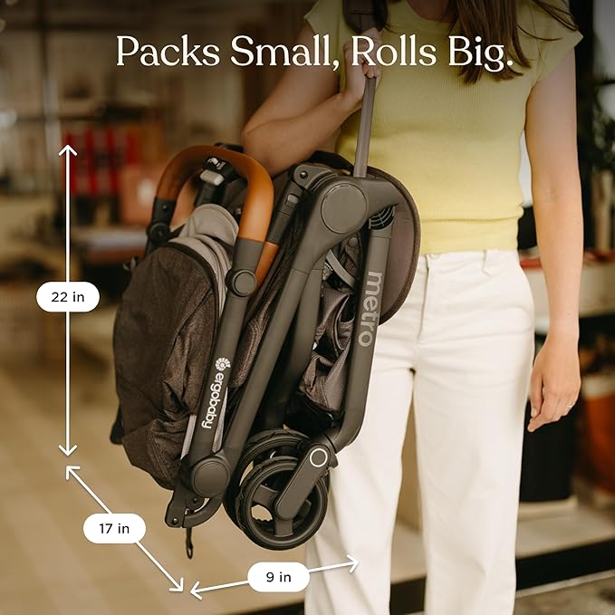 Ergobaby Metro 3 Deluxe Baby Stroller for Newborns, Infants, and Toddlers | Camel