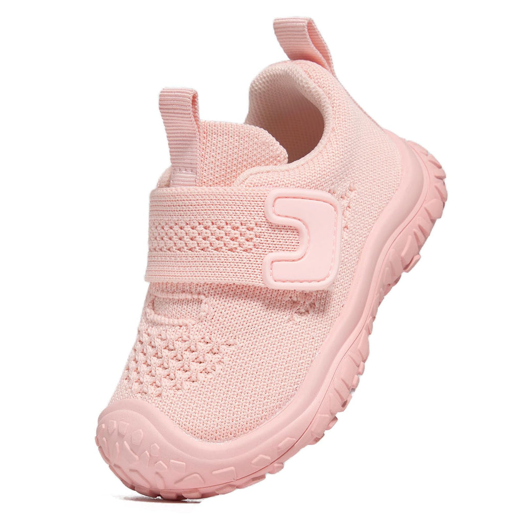 Newsonet Baby Shoes Boys Girls First Walker Sneakers Walking Non-Skid Lightweight Mesh Shoes Pink Size 12-18 Months Toddler