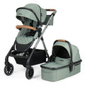 RX 3-in-1 Baby Stroller Toddler Stroller with Basket & Organizer, Green