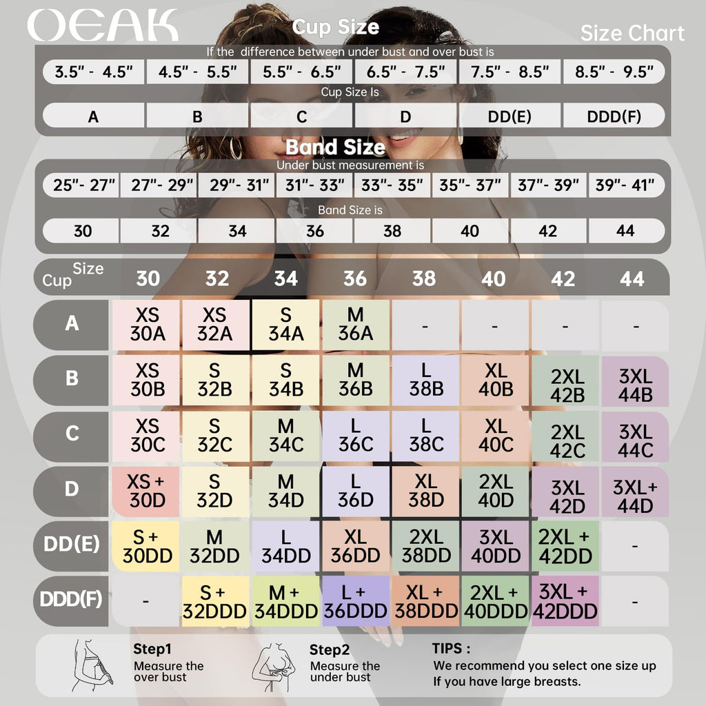 OEAK Womens Deep V Bras Wireless Comfortable Bra Supportive No Underwire Bras Tshirt Push Up Bralettes Plunge Seamless Bra Sky Blue L