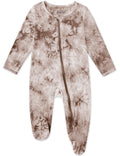 Jimonda Baby Girls Boys Bamboo Rayon Pajamas,Footed Pjs(Coffee,9-12 M)