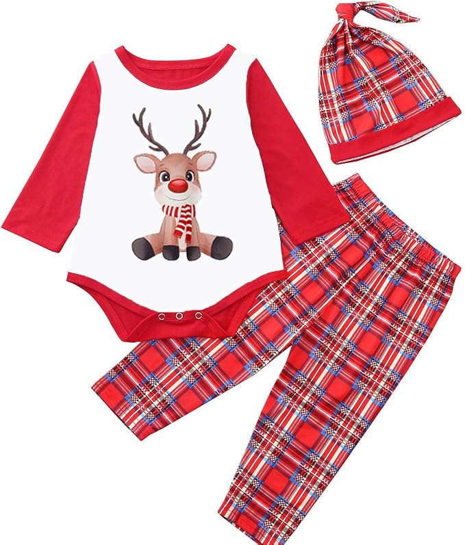 Awoscut Family Christmas Pajamas Matching Pajamas for Family, Xmas PJs Sets Holiday Sleepwear