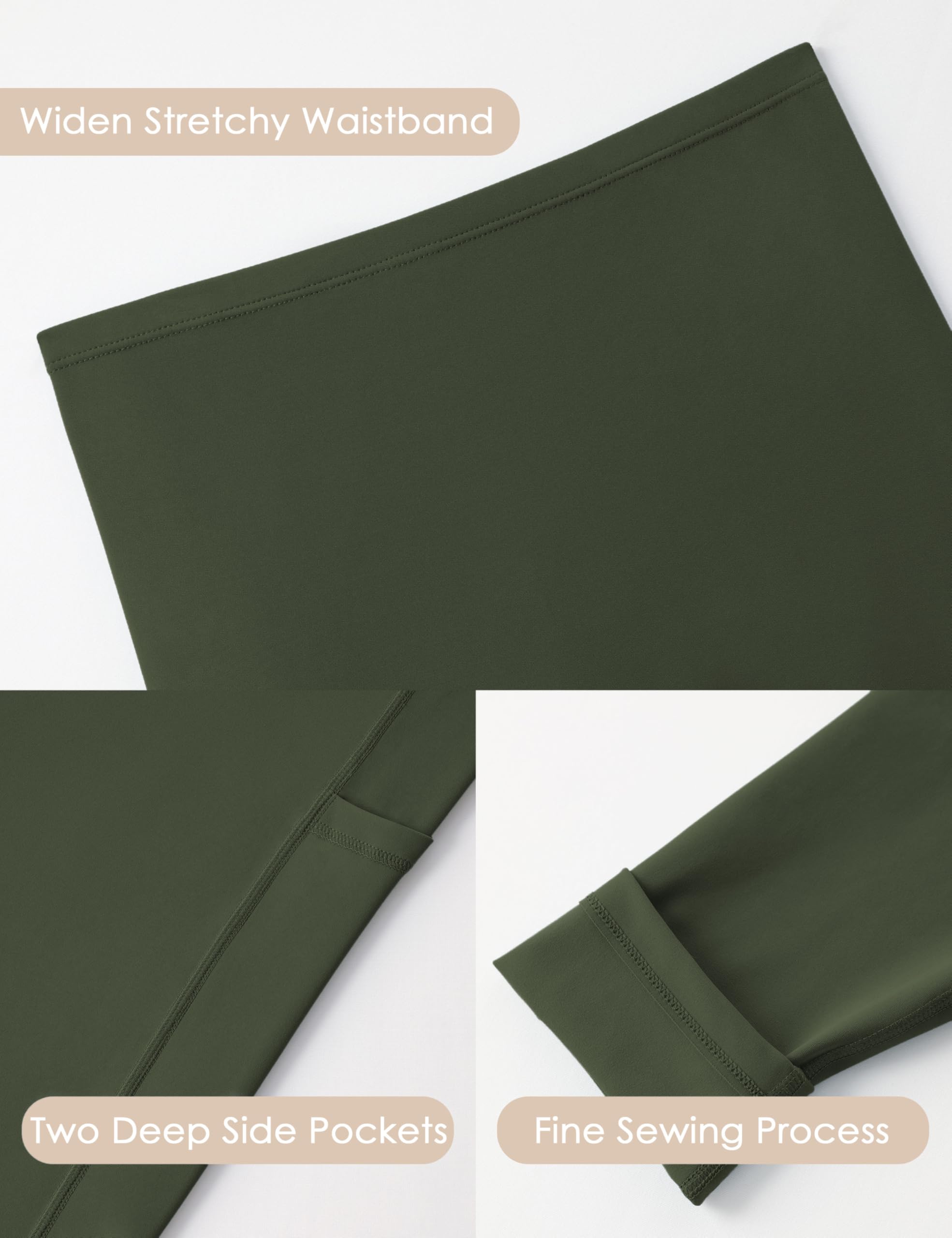 POSHDIVAH 3 Pack Women's Maternity Leggings, Black Grey Green XX-Large
